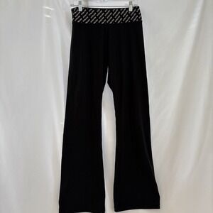 Victorias Secret L Victoria‎ Sport Black Yoga Leggings Logo Y2K Flare
